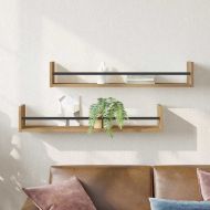 Стенен рафт 2 pcs дъб артизан 80 x 16 x 14 cm Инженерно дърво