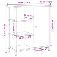 Служебен шкаф Старо дърво 70 x 30 x 80 см Инженерно дърво