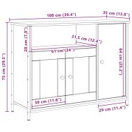 Служебен шкаф дъб артизан 100 x 35 x 75 см Инженерно дърво