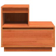 Нощен шкаф Восъчнокафяв 60 x 34 x 51 см Масивно дърво бор