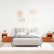 Нощен шкаф 2 pcs Восъчнокафяв 60 x 34 x 51 см Масивно дърво бор
