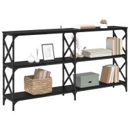 Конзолна маса Черния дъб 156 x 28 x 80,5 см Инженерно дърво
