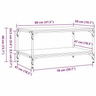 Масичка за кафе Черния дъб 81 x 50 x 40 см Инженерно дърво