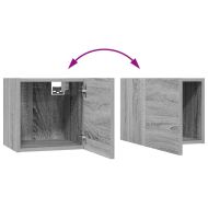 Комплект ТВ шкафове от 10 части, сив сонома, инженерно дърво