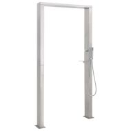 Градински душ, неръждаема стомана, двойни джетове