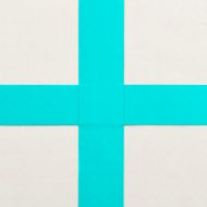 Надуваем дюшек за гимнастика с помпа, 500x100x15 см, PVC, зелен