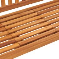 3-местна градинска пейка с масичка, 150 см, тик масив