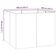 Кашпа, 100x100x80 см, поцинкована стомана