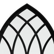 Огледало, черно, 100x45 см, желязо, за употреба на закрито