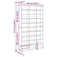 Шкаф за CD-та дъб артизан 101 x 23 x 177.5 см Инженерно дърво