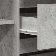 Служебен шкаф Бетонно сиво 120 x 41 x 75 см Инженерно дърво