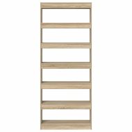 Библиотека с рафт дъб сонома 80 x 30 x 198 см Инженерно дърво