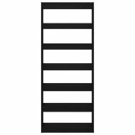 Библиотека с рафт Черен дъб 80 x 30 x 198 см Инженерно дърво