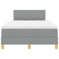 Легло с пружинирана основа Светлосиво 120 x 200 cm текстил