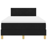 Легло с пружинирана основа с матрак Черно 120 x 200 cm текстил