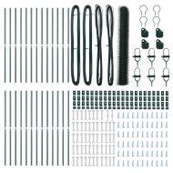 Оградa с колчета Зелен 1 x 50 m Покрит със PVC стомана