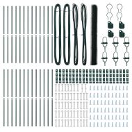 Оградa с колчета Зелен 1.6 x 50 m Покрит със PVC стомана