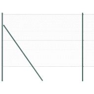 Оградa с колчета Зелен 1.6 x 50 m Покрит със PVC стомана