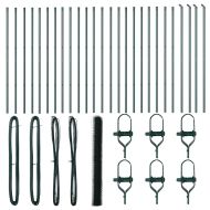 Оградa с колчета Зелен 1.6 x 50 m Покрит със PVC стомана