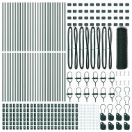 Оградa с колчета Зелен 0.5 x 100 м Покрит със PVC стомана