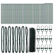 Оградa с колчета Зелен 0.5 x 100 м Покрит със PVC стомана