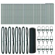 Оградa с колчета Зелен 0.6 x 100 м Покрит със PVC стомана