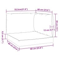 Палетни възглавници, 3 бр, светлосини, Оксфорд плат