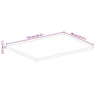 Плот за маса, жив ръб, 110x80x2,5 см, масивно дърво манго