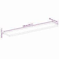 Плот за маса, жив ръб, 140x30x3,8 см, масивно дърво манго