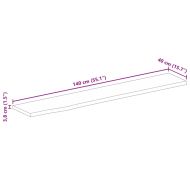 Плот за маса, жив ръб, 140x40x3,8 см, масивно дърво манго