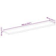 Плот за маса, жив ръб, 180x40x3,8 см, масивно дърво манго