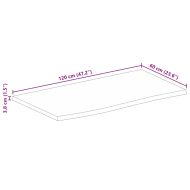 Плот за маса, жив ръб, 120x60x3,8 см, масивно дърво манго