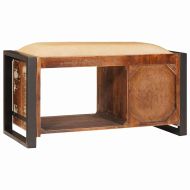 Пейка за Съхранение Многоцветен Масивна регенерирана дървесина