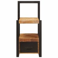 Стойка за дрехи с чекмедже Кафяво Масивна дървесина от манго