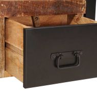 Стойка за дрехи с чекмедже Кафяво Масивна дървесина от манго