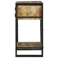 Крайна масичка Кафяво 40 x 40 x 80 cm Грубо мангово дърво масив