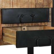 Крайна масичка Кафяво 40 x 40 x 80 cm Грубо мангово дърво масив