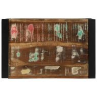 Стенен шкаф с рафт Кафяво Масивна регенерирана дървесина