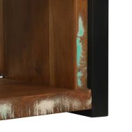 Стенен шкаф с рафт Кафяво Масивна регенерирана дървесина