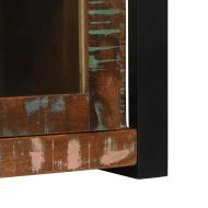 Баня Къмода с врата Многоцветен Масивна регенерирана дървесина