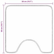 Нескользяща постелка за баня с изрезка за тоалет Червено