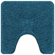 Нескользяща постелка за баня с изрезка за тоалет Синьо