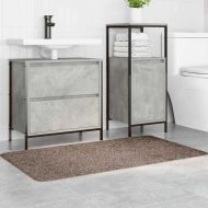 Килимче за баня с антихлъзгаща повърхност Кафяво 70 x 120 cm ПП