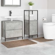 Комплект антислип килими за баня 2 pcs Кафяво ПП