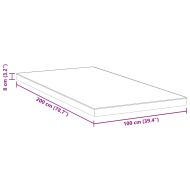 Подложки за матрак Бял и син 100 x 200 cm Гелова мемори пяна