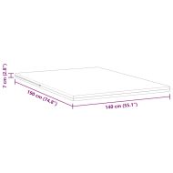 Тапицирана възглавница Бяло 140 x 190 cm Гелова мемори пяна