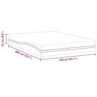 Матрак Бяло и сиво 140 x 200 cm Мемори пяна