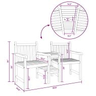 Outdoor столчета Кафяво 152 x 63 x 89 см Тиково дърво масив