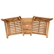 Outdoor столчета Кафяво 152 x 63 x 89 см Тиково дърво масив