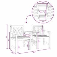 Outdoor столчета Кафяво 152 x 63 x 89 см Тиково дърво масив
